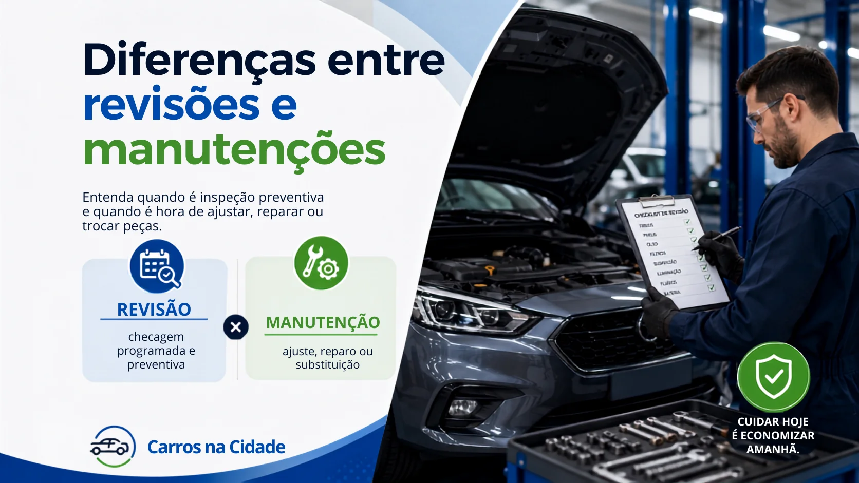 Diferenças entre revisões e manutenções